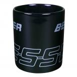 Kaffeetasse mit Print Trucker Besser 57482 schwarz