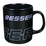 Kaffeetasse mit Print Trucker Besser 57482 schwarz