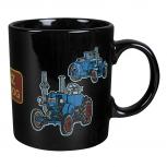 Tasse Kaffeebecher mit Print Traktor Lenz blau 57483