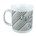 Tasse mit Print for Keyboarders only 57545 weiss