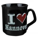 Keramiktasse mit Print I Love Hannover 57578 schwarz