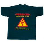 T-Shirt unisex mit Aufdruck - VORSICHT BLANK LIEGENDE NERVEN ... - 09503 - Gr. S