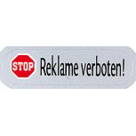PVC Aufkleber für Briefkasten Briefkästen - KEINE WERBUNG - REKLAME - 302054 - Gr. ca. 58 x 16 mm