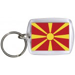 Schlüsselanhänger Länderfahne Flagge - MAZEDONIEN - Gr. ca. 4x5cm - 81106 - Keyholder