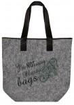 Filztasche mit Einstickung - NOT USING PLASTIC - 26076 - Bag Shopper Umhängetasche