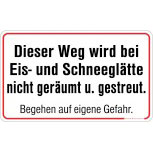 Warnschild - Eis-u. Schneeglätte - 308758 - 50cm x 30cm