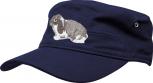 Military-Cap mit Einstickung - Hase Kaninchen - 60583 dunkelblau