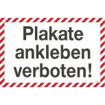 Verbotsschild - Plakate ankleben verboten - 308630 - 30 x 20 cm
