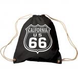 Trend-Bag mit Aufdruck - California US 66 - 65029 - Turnbeutel Sporttasche Rucksack