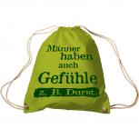 Trend-Bag mit Print - Männer haben auch Gefühle z.b. Durst - 65082 - Turnbeutel Sporttasche Rucksack