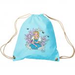 Trend-Bag Turnbeutel Prinzessin Blumenwiese 65084 hellblau