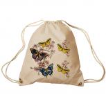 Trend-Bag Turnbeutel Sporttasche Rucksack mit Print -Schmetterlinge - TB65322