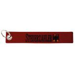 Filz-Schlüsselanhänger mit Stick STEUERZAHLER Gr. ca. 17x3cm 14135 Keyholder rot