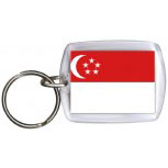 Schlüsselanhänger Anhänger - SINGAPUR - Gr. ca. 4x5cm - 81150 -  Keyholder WM Länder