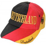 Baseballcap mit Einstickung Deutschland Adler Sterne 67040/3 schwarz rot gelb