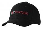 Baumwollcap mit Einstickung - Flagge Fußball Portugal - 67133 schwarz
