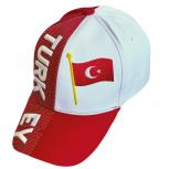 Baseballcap mit Print Fahne Flagge - TÜRKEI - 67165 rot