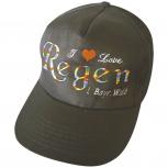 Baseballcap mit Einstickung - I LOVE REGEN i. Bayr. Wald - 68069 schwarz
