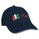 Baseballcap mit Einstickung Italy Italien 68070 versch. Farben Navy