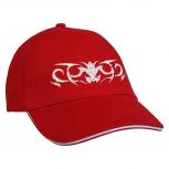 Baseballcap mit Einstickung Tribal 68109 rot