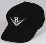Baseballcap mit Einstickung - V8 - 68114 schwarz