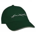 Baseballcap mit Einstickung  Stacheldraht 68134 grün
