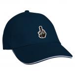 Baseballcap mit Einstickung Mittelfinger Cap 68223 Navy