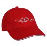 Baseballcap mit Einstickung Tribal 68342 rot