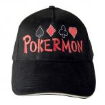 Baseballcap mit Einstickung - PokerMon PIK Karo Kreuz Herz - 68433-1 schwarz