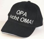 Baseballcap mit Einstickung - Opa sucht Oma - 68567 schwarz