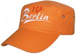 Military-Cap mit Einstickung - I love Berlin - 60526 orange