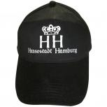 Baseballcap mit Einstickung - H H  Hansestadt Hamburg - 68873-1 schwarz
