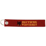 Filz-Schlüsselanhänger mit Stick DEUTSCHE WERTARBEIT Gr. ca. 17x3cm 14133 Keyholder rot