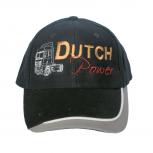 Baseballcap mit Einstickung - LKW Trucker - Dutch Power - 69148 schwarz-grau
