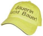 Baseballcap mit Einstickung - Bäuerin sucht Bauer - 69701 gelb
