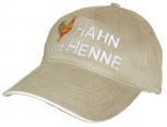 Baseballcap mit Einstickung - Hahn sucht Henne - 69706 natur