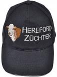 Baseballcap mit Einstickung - Hereford Züchter - 69736 schwarz
