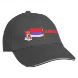 Baseballcap mit Einstickung Fahne Flagge Serbia Serbien 69990 in versch. Farben