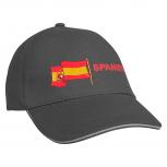 Baseballcap mit Einstickung Fahne Flagge Spanien 69991 in versch. Farben