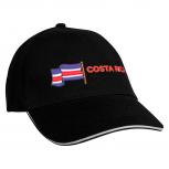 Baseballcap mit Einstickung Fahne Flagge Costa Rica 69992 in vesch. Farben