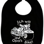 Baby-Lätzchen - Druckmotiv - Opas Bike - 07005 - schwarz