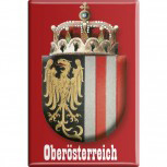 Kühlschrankmagnet - Wappen Oberösterreich - Gr. ca. 8 x 5,5 cm - 38107 - Magnet