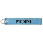 Filz-Schlüsselanhänger mit Stick Moin Gr. ca. 17x3cm 14227 blau