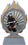Kunstoffständer mit Feuerwehr- Emblem/ Pokal mit Feuerwehr- Emblem ca. 9 x 15cm - 70051