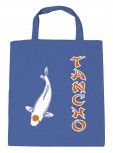 Baumwolltasche mit Print - Koi Tancho - KO246 blau