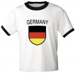 T-Shirt mit Print - Germany - 73340 versch. Farben zur Wahl - weiß - Gr. L