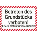 Verbotsschild - Betreten Grundstück verboten - 308632 - Gr. ca. 30 x 20cm