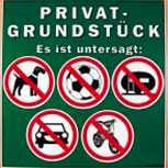Verbotsschild - PRIVATGRUNDSTÜCK - Gr. ca. 60 x 60 cm - 308851