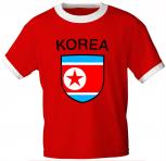 T-Shirt mit Print - Nordkorea - 76422 - rot - Gr. S
