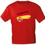 T-Shirt mit Print - wehende Fahne Spanien - 76443 rot Gr. S-2XL
